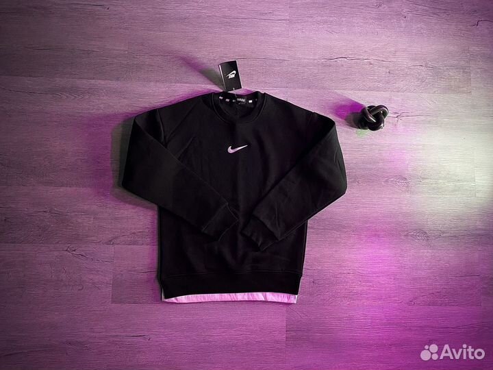 Свитшот Nike черный теплый новый