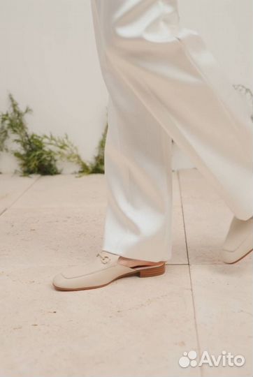 Мюли лоферы бежевые 34р Эконика оригинал новые