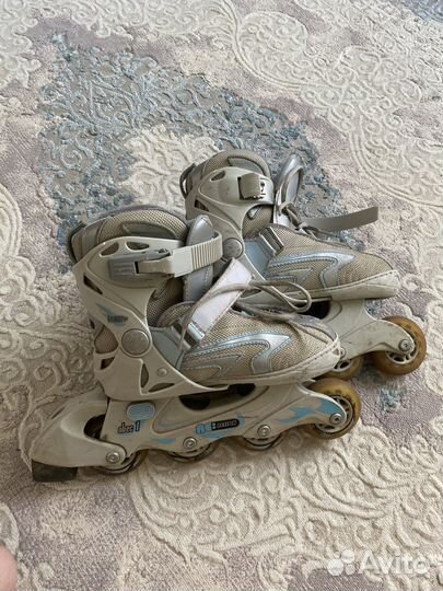 Детские ролики и шлем, размер 33