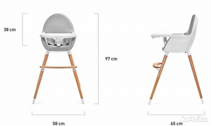 Детское кресло для кормления kinderkraft