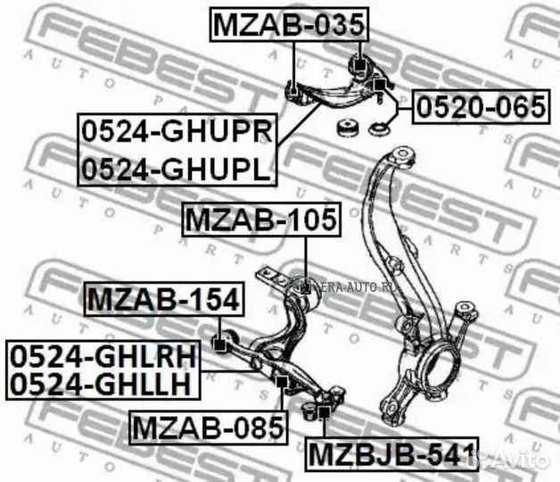 Febest 0524-ghlrh Рычаг передний нижний правый
