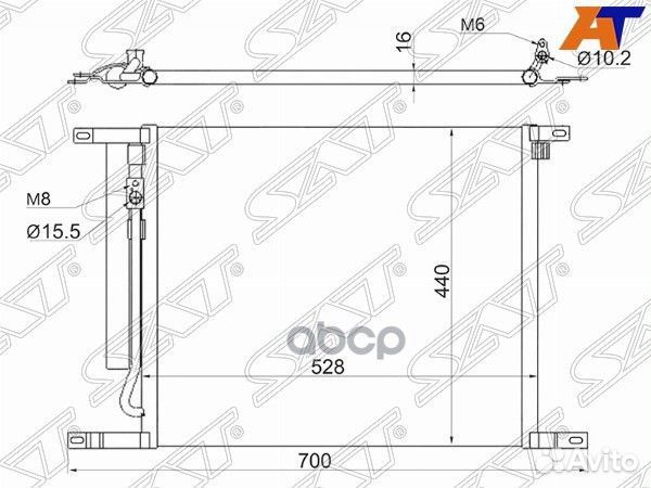 Радиатор кондиционера Chevrolet Aveo 05-11