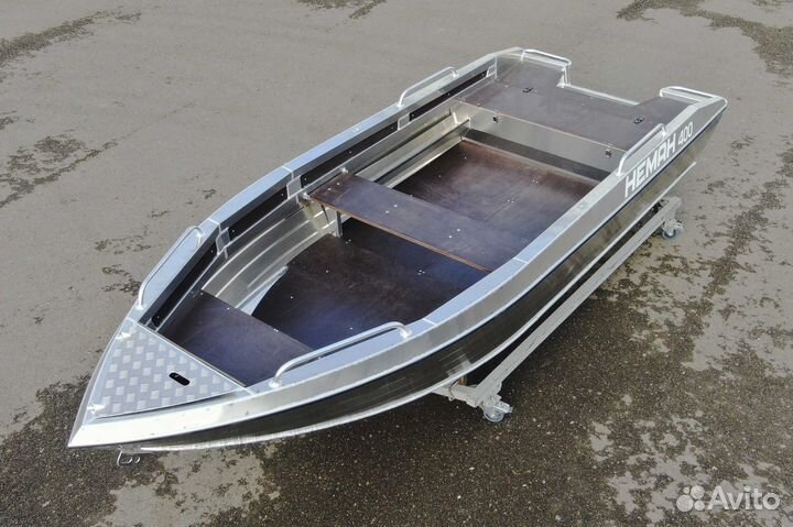 Новая моторная лодка Неман 400Р алюминиевая
