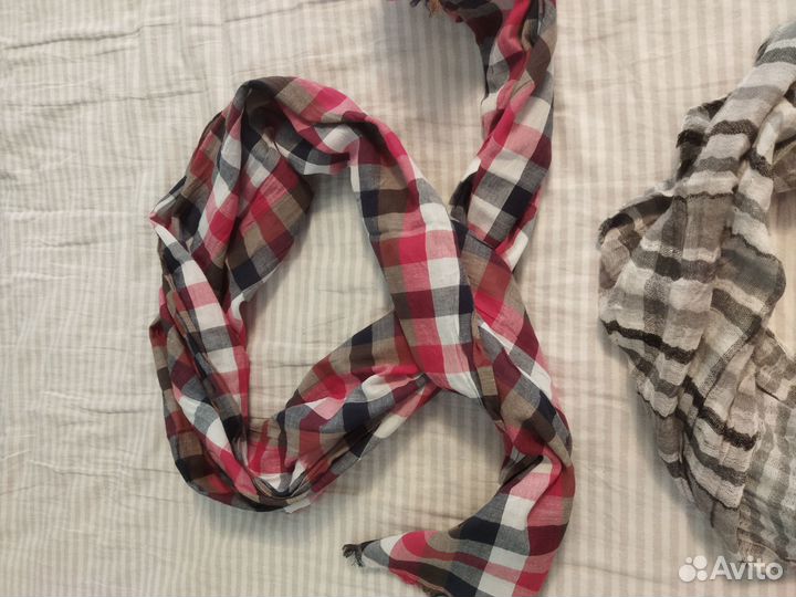 Шарф женский в клетку 2 шт