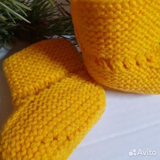 Пинетки вязаные детские носки