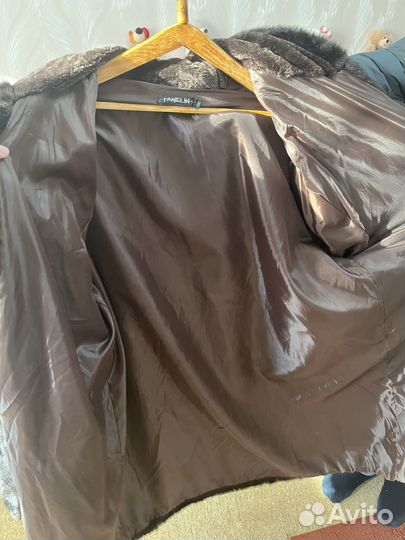 Шуба норковая с капюшоном