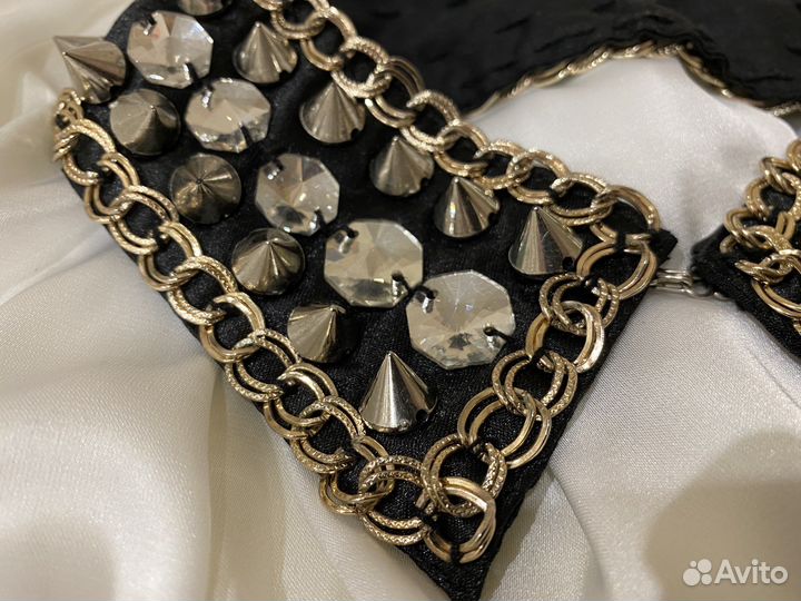 Чокер воротник черный с шипами рок cyber baroque