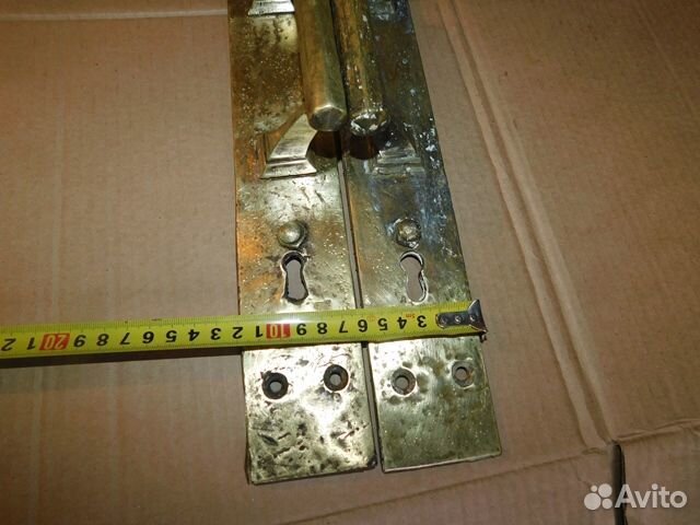 2 большие латунные,дверные ручки и дома фабриканта