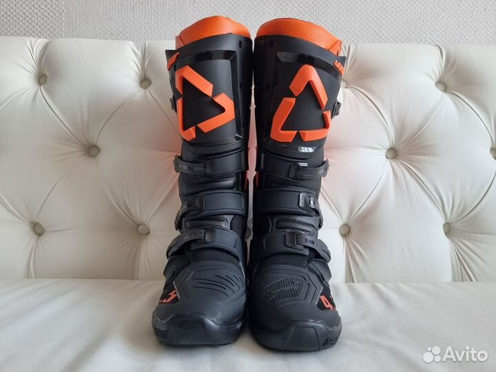 Kpocc-Эндypo Мотоботы Leatt 4.5 Чepнo Opaнжeвыe