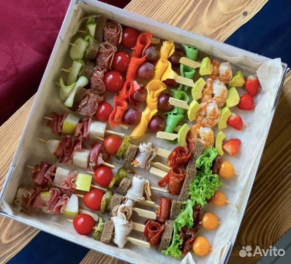 Боксы канапе и брускетт на доставку