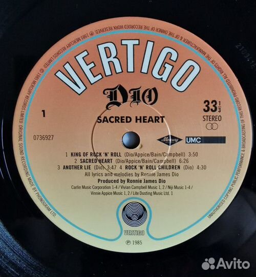 Виниловая пластинка Dio - Sacred Heart (Remastered