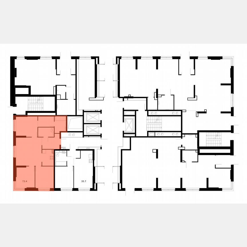 3-к. квартира, 73,4 м², 1/24 эт.