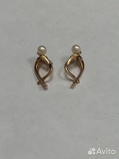 Серьги 585 пробы, р.12