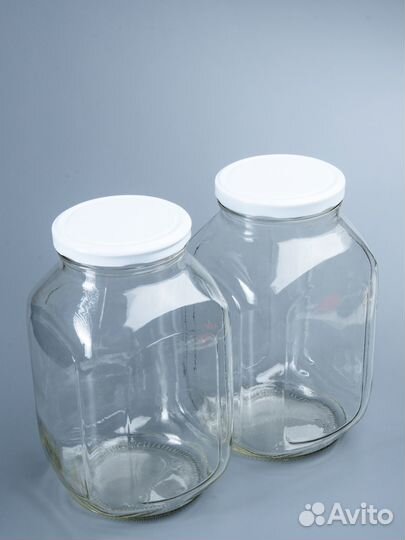 Банки 3 литра (3000мл) кубышка квадрат