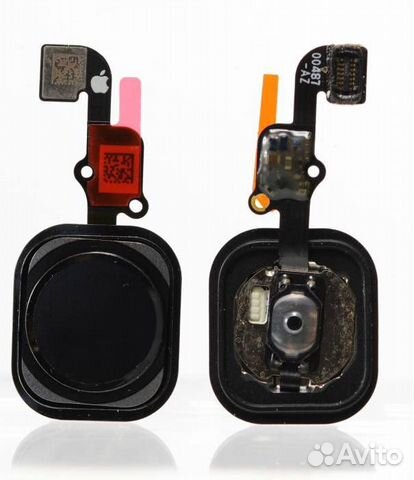 Шлейф iPhone 6S + кнопка Home (серый) A+