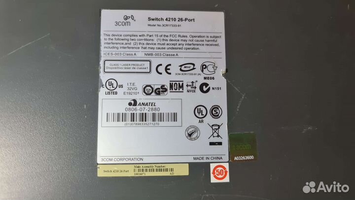 Коммутатор 3Com Switch 4210 26-Port (3CR17333-91)