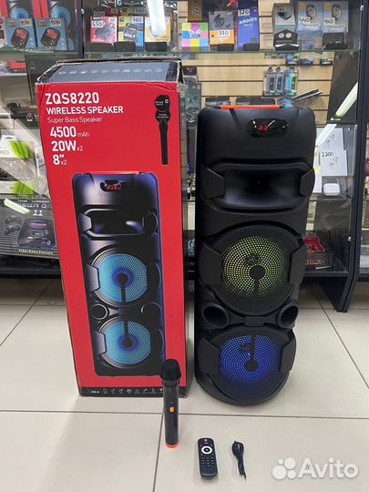 Колонка блютус громкая с караоке ZQS8220