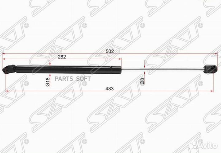 SAT ST-5M0827550 Амортизатор крышки багажника volk