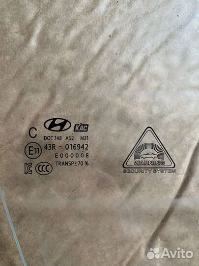 Стекло переднее правое Hyundai Solaris 2