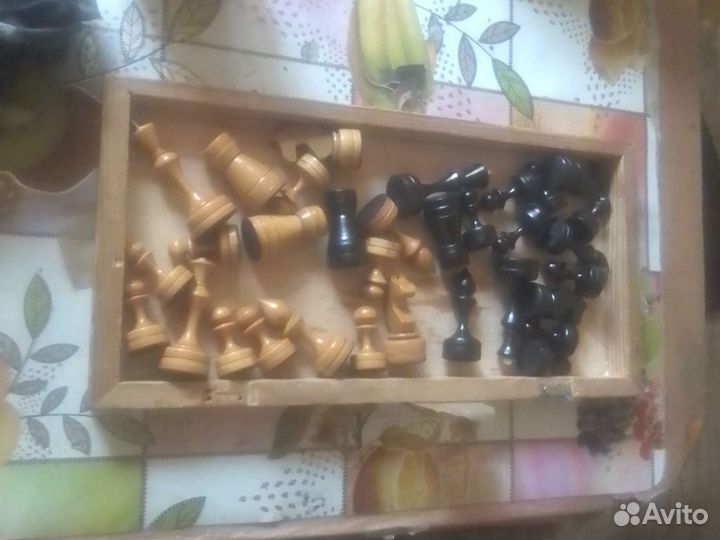 Шахматные фигуры СССР дерево.комплект32 шт