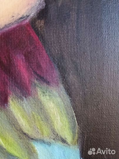 Картина маслом Попугай