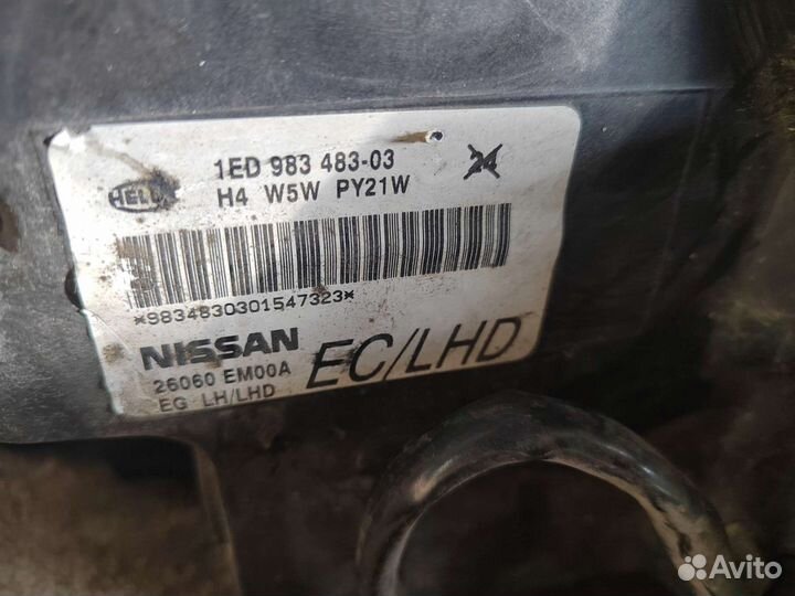 Фара левая Nissan Tiida C11