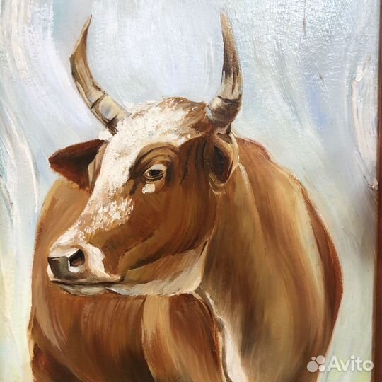 Картина маслом с рамкой «В поле»