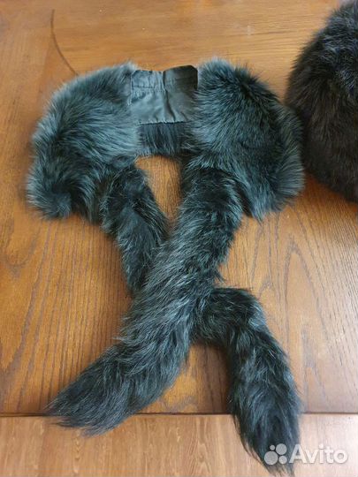 Шапка и воротник из меха песца