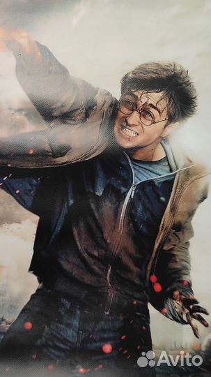 Плакат постер Гарри Поттер на холсте большой