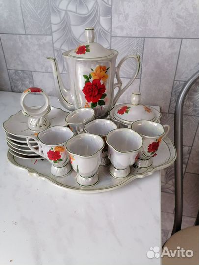 Кофейный сервиз СССР перламутровый