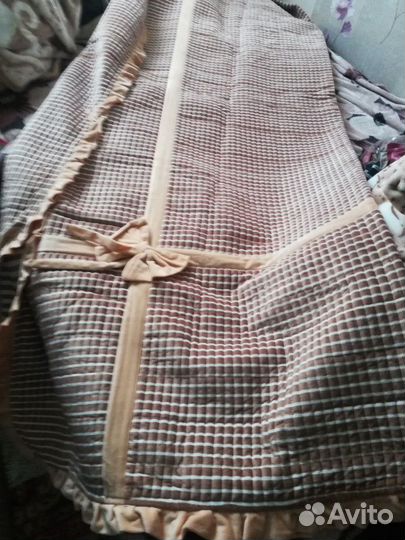 Покрывало бежевое размер 200-230 мягкое, теплое