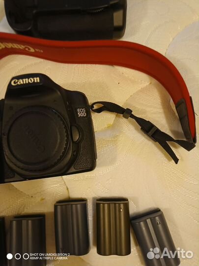 Canon 50D kit 24k кадров + бат. ручка CF, 4 акк