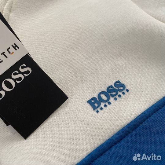 Свитшот Hugo boss с начесом синий