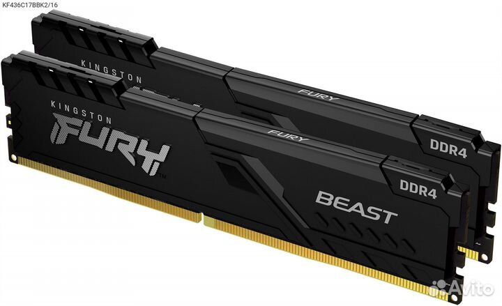 KF436C17BBK2/16, Комплект памяти Kingston fury 2х8 Г