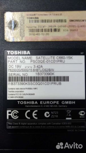 Toshiba satellite c660