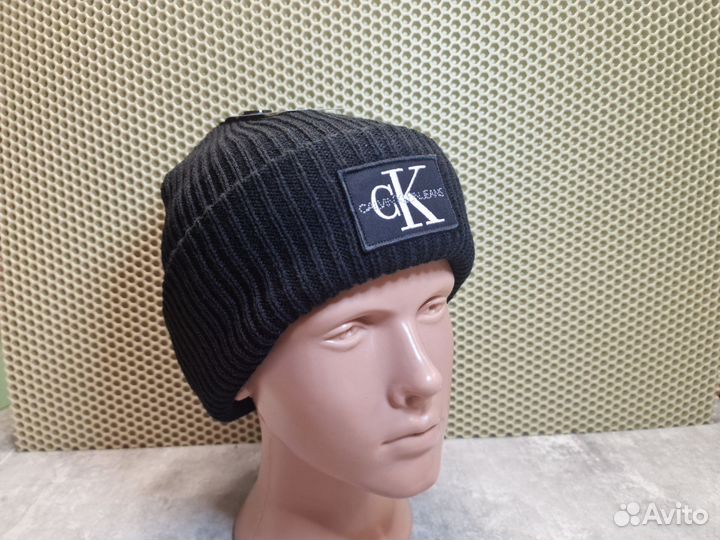 Шапка Calvin Klein чёрная премиум