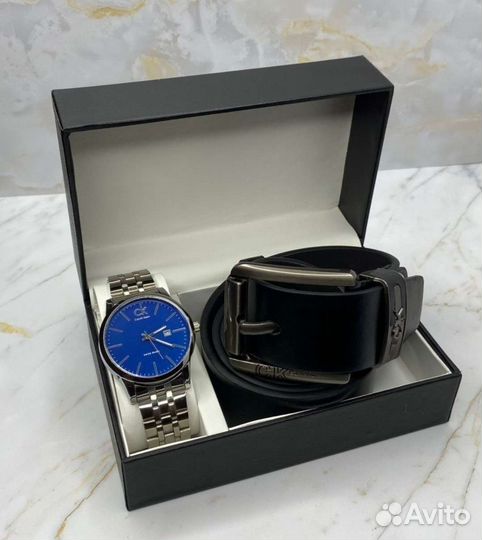 Подарочный набор для мужчин, часы + ремень