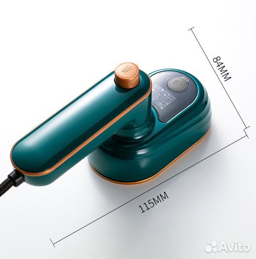 Пароочиститель портативный утюг, зеленый