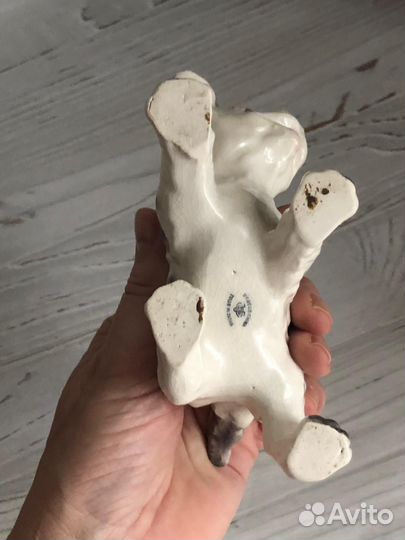 Старинная керамическая фигурка собака Япония