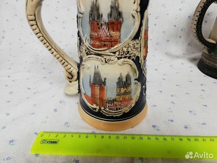 Изумительная коллекционная пивная кружка с крышкой