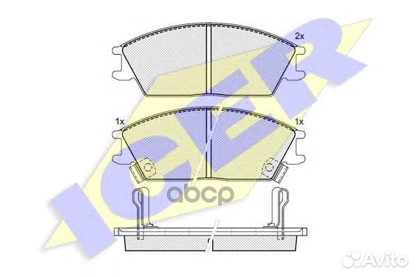 180887 колодки дисковые передние Honda Accord