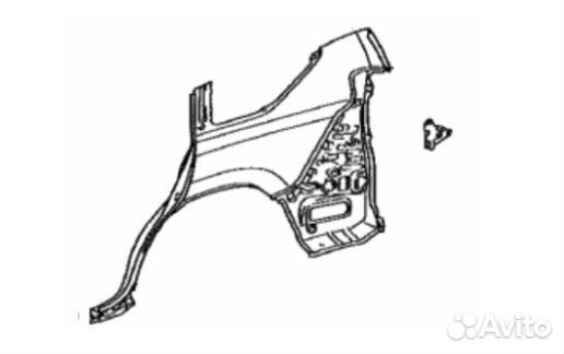 Крыло заднее правое Lexus Gx 460 2019-2023