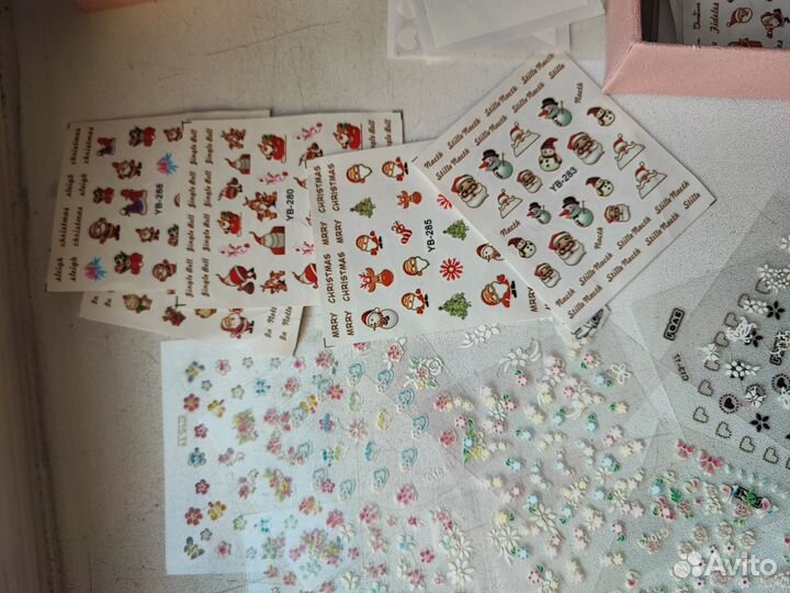 Наклейки для ногтей/блёстки/втирка/маникюр