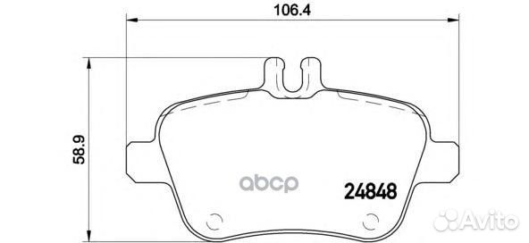 Колодки тормозные дисковые зад P50091 Brembo