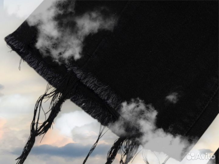 Джинсы Gallery dept черные рваные с элементами