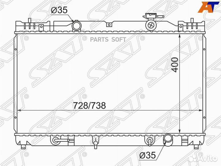 Радиатор охлаждения Тойота Камри 2.0-2.4 01-06