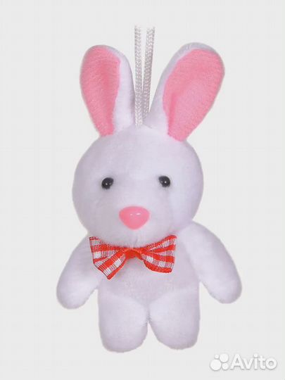 Мягкая игрушка Заяц Кларенс белый 7 см