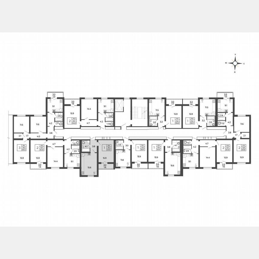 1-к. квартира, 41 м², 5/5 эт.