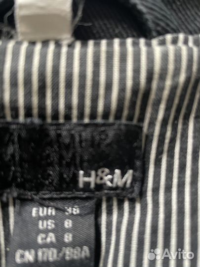 Куртка из черной джинсовки H&M