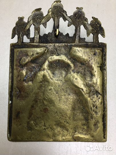 Старинная икона 18 век. Богородица Страстная